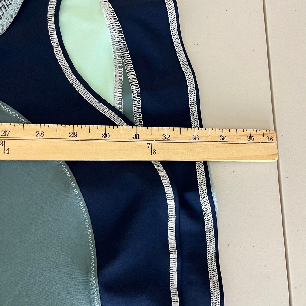 Nike Court Dri-FIT Slam Womens Tennis Dress Green Navy Asymmetrical Size L NWT - Picture 8 of 14